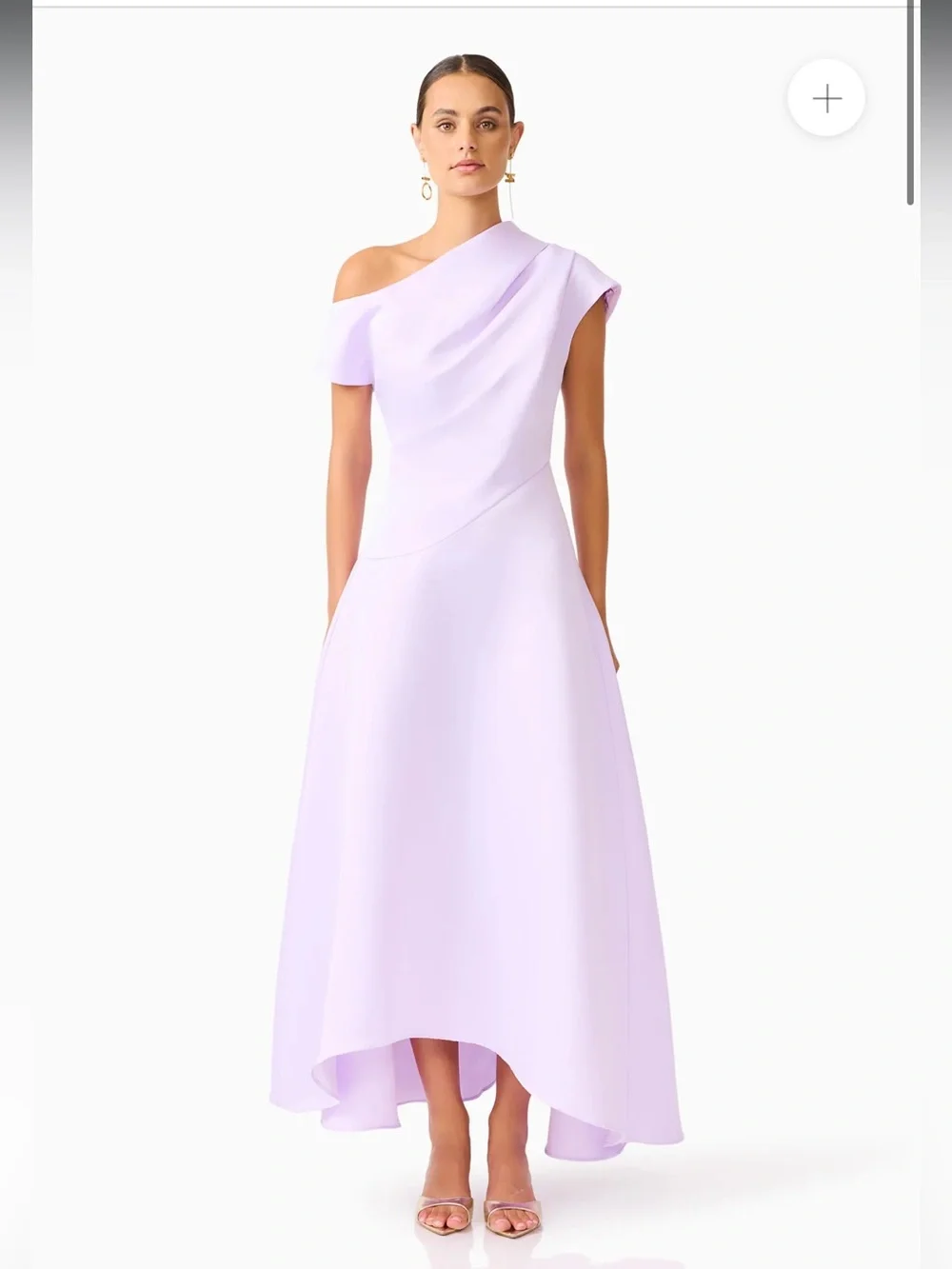 elliatt marissa purple one shoulder asymmetrical hem maxi gown dress size Large - Picture 3 of 14